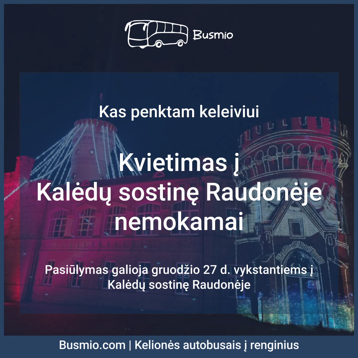 autobusas i kaledu sostine raudoneje busmio